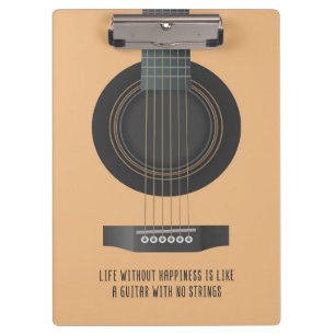 Music Art A Guitar With No Strings Clipboard