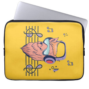 Music Art Alpaca Listening To Music Laptop Sleeve