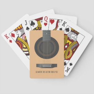 Music Art Go Where The Guitar Takes You Playing Cards