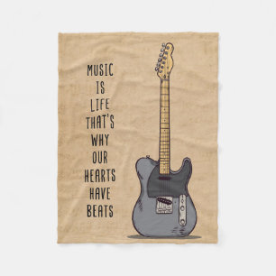 Music Art Music Is Life Fleece Blanket