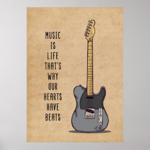 Music Art Music Is Life Poster