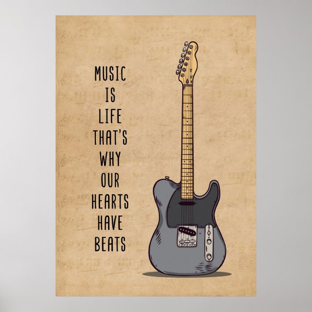 Music Art Music Is Life Poster (Front)
