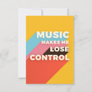 Music Art Music Makes Me Lose Control Thank You Card