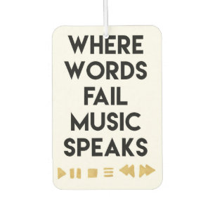 Music Art Music Speaks Car Air Freshener