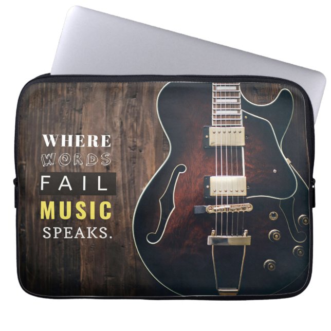 Music Art Music Speaks Laptop Sleeve (Front)