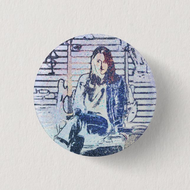 Music Art Print 3 Cm Round Badge (Front)