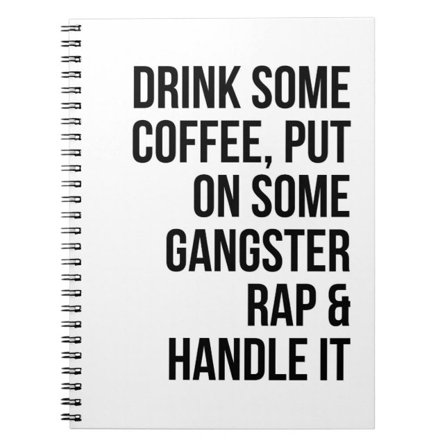 Music Art Rap And Handle It Notebook (Front)