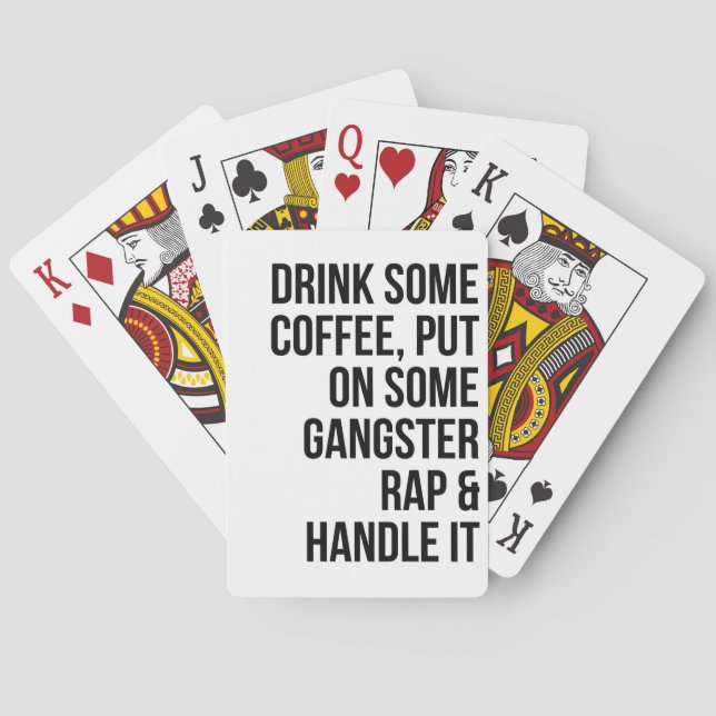 Music Art Rap And Handle It Playing Cards (Back)