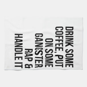 Music Art Rap And Handle It Tea Towel
