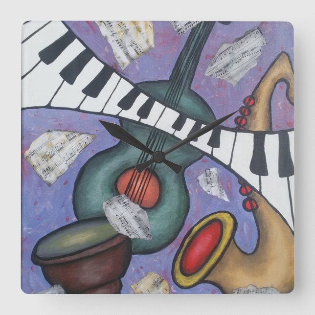 Music Art Wall Clock (Front)