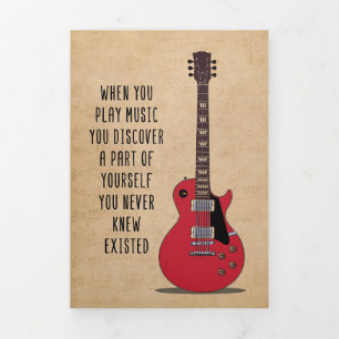 Music Art When You Play Music Tri-Fold Card