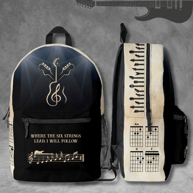 Music Artist Black and Tan Guitar Backpack (Music Artist Black and Tan Guitar Backpack)