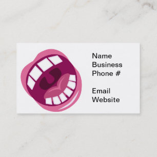 Music Artist Funny Pink and White Business Card