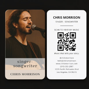 Music Artist QR Code  Business Card