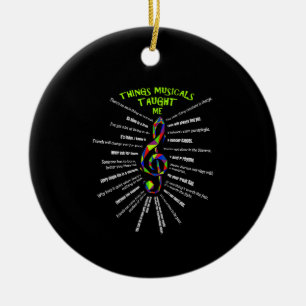 Music Atre Things Musicals Taught Me Actor 3 Ceramic Tree Decoration