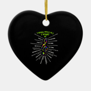 Music Atre Things Musicals Taught Me Actor 3 Ceramic Tree Decoration