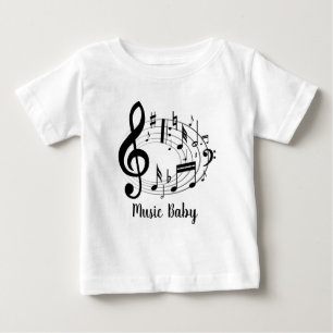 Music Baby Music Notes in Oval Shape T-Shirt