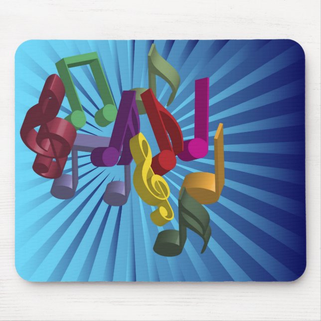 Music Background Mouse Mat (Front)
