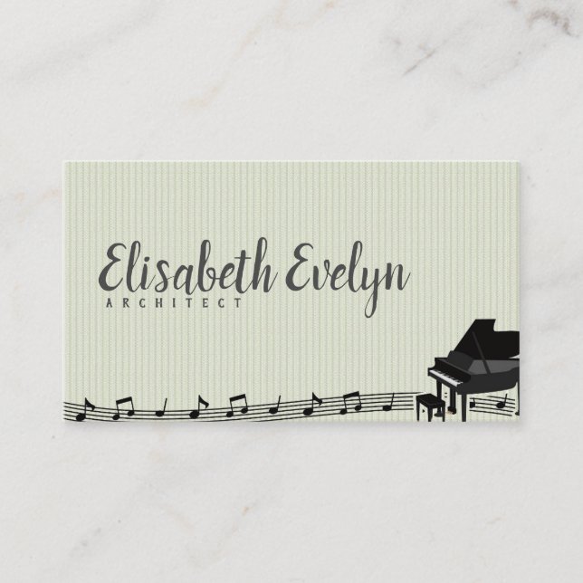 music background music note business card (Front)
