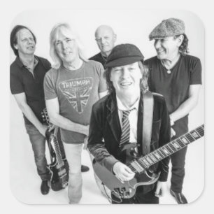 Music band square sticker