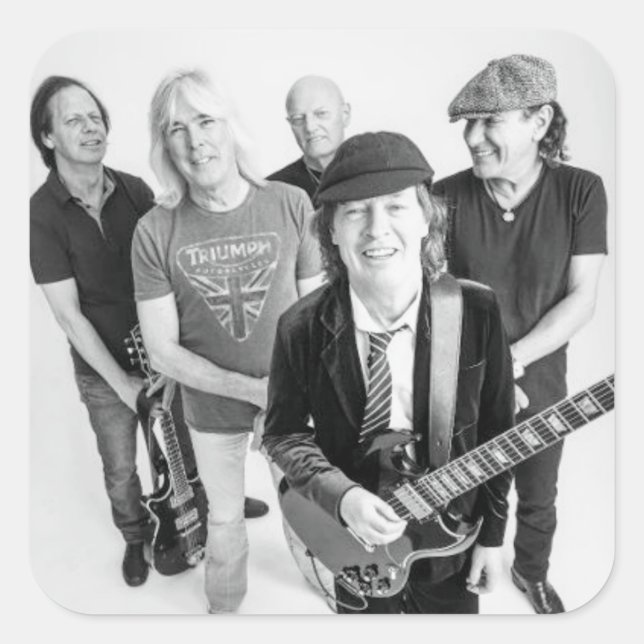 Music band square sticker (Front)