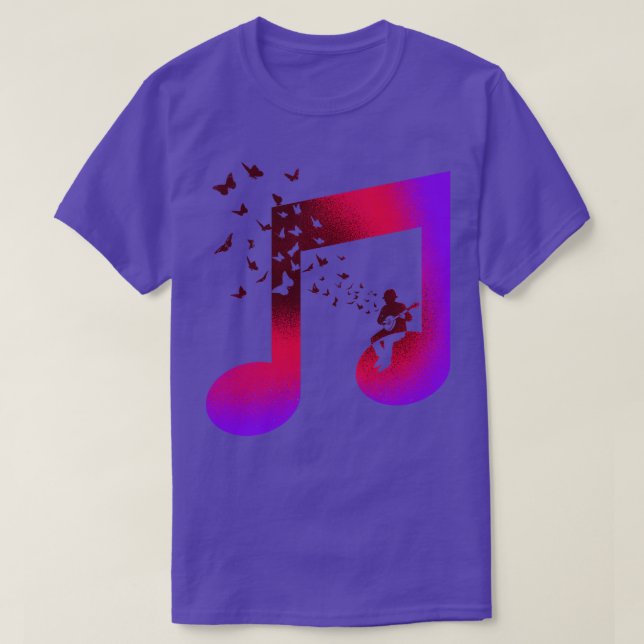 Music Banjo Butterfly T-Shirt (Design Front)