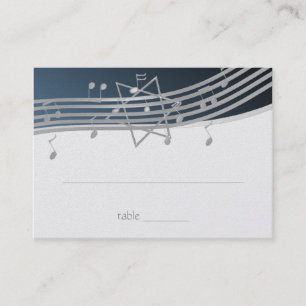 Music Bar Mitzvah Seating Card
