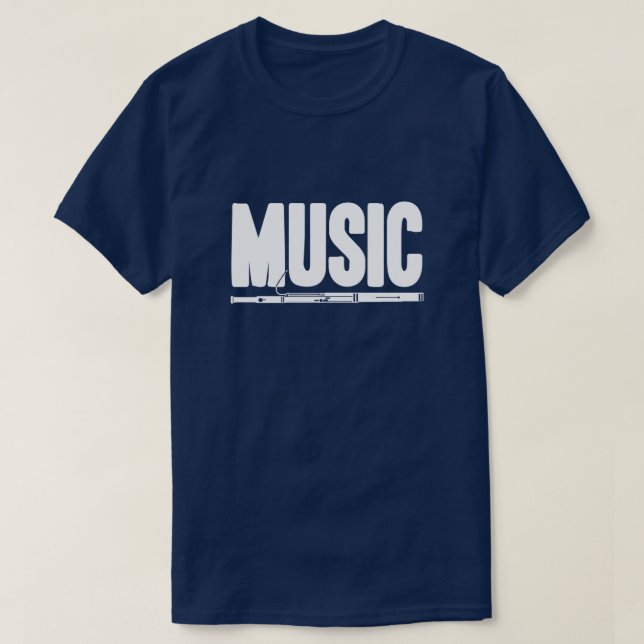 MUSIC (BASSOON) - DARK T-Shirt (Design Front)