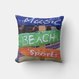 Music, Beach, Sports Pillow! Cushion