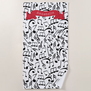Music Beach Towel