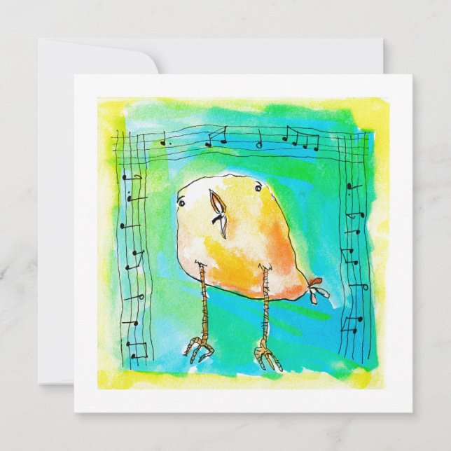 Music Bird Holiday Card (Front)