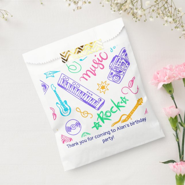Music Birthday Party Favour Bags (Sealed)