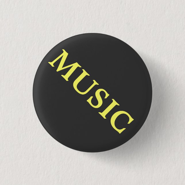 Music Black and yellow Button (Front)