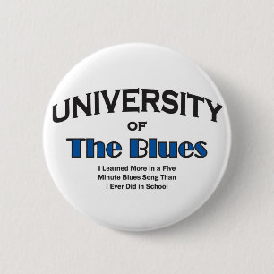 music-blues 6 cm round badge