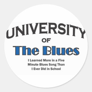 music-blues classic round sticker