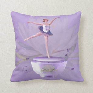 Music Box Ballerina with Water Lily Cushion