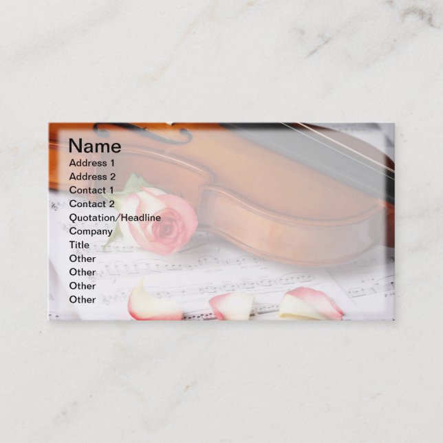 Music Business Business Card (Front)