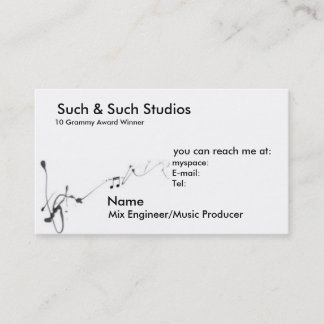 Music Business Card
