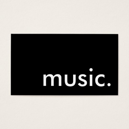 music. business card