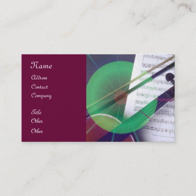 Music  Business Card (Front)