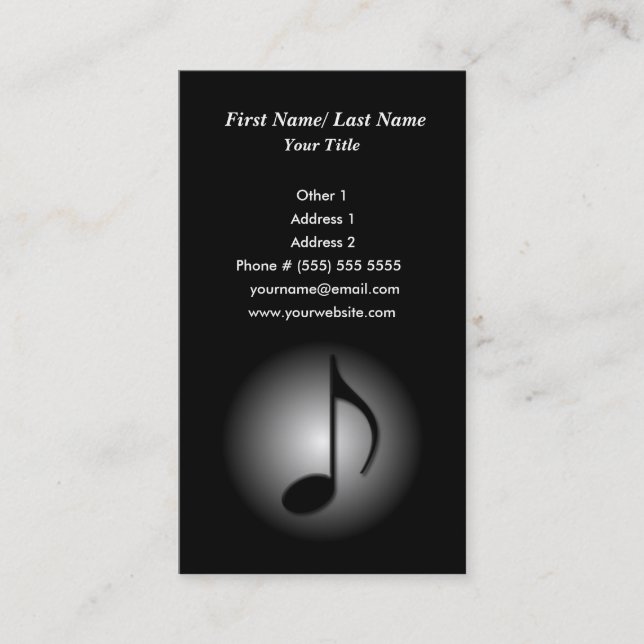 Music Business Card (Front)