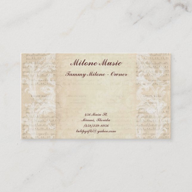 Music Business Card (Front)