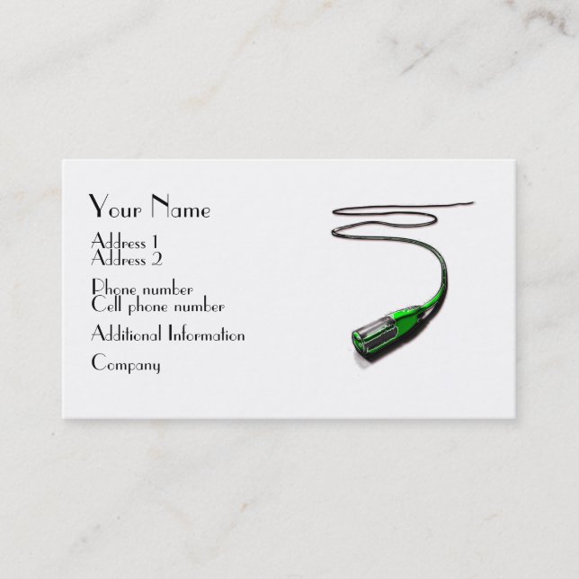Music Business Card - Microphone (Front)