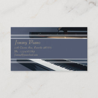 Music Business Card - Piano