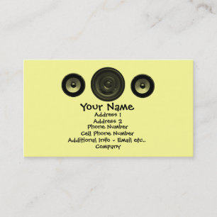 Music Business Card - Speakers
