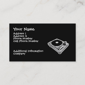 Music Business Card - Turntable - DJ