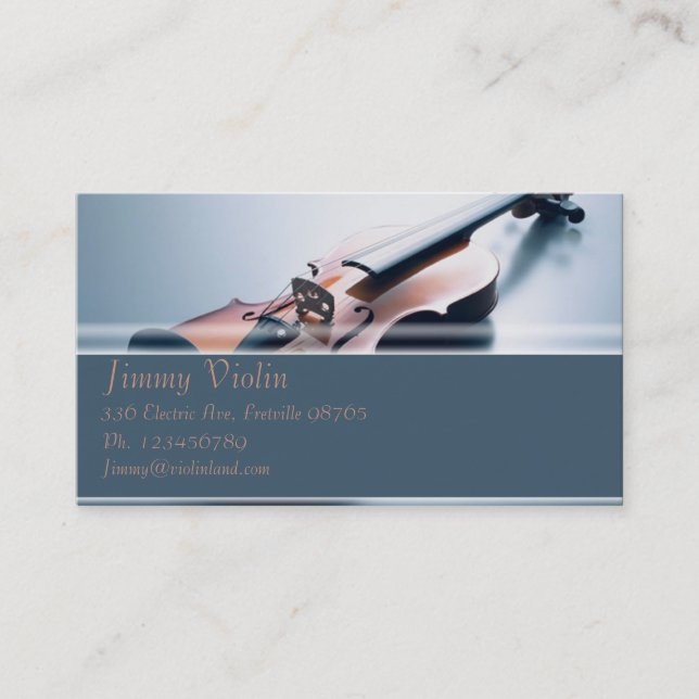 Music Business Card - Violin (Front)