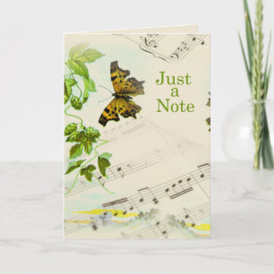 Music Butterfly Hello Card