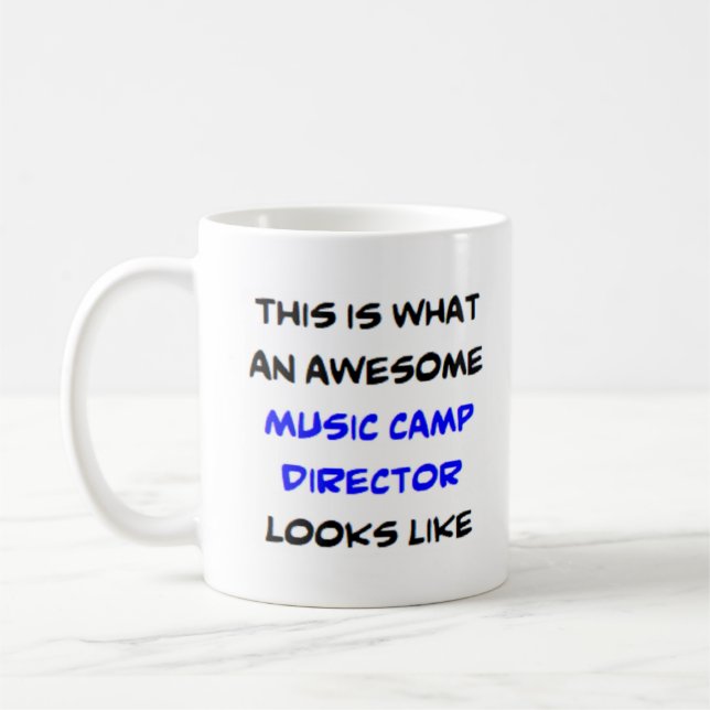 music camp director, awesome coffee mug (Left)