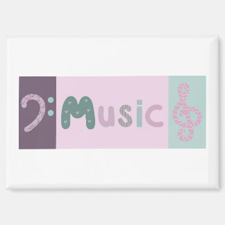music card treble and bass clef magnet